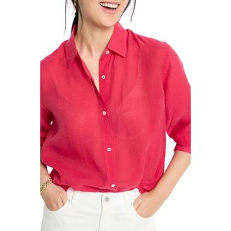 Nic+Zoe Breeze Button-Up Shirt in Daiquiri at Nordstrom Rack, Size Xx-Large