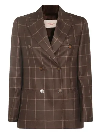 Montedoro Red Geruite blazer - Bruin