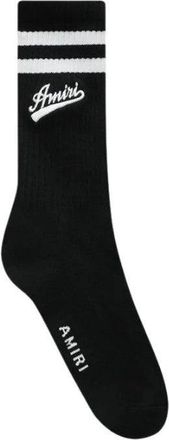 Amiri Varsity Script Socks in Black
