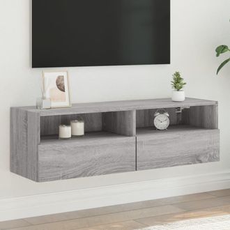vidaXL Vidaxl - Mueble De Pared Tv Madera Ingenier&iacute;a Sonoma Gris 100x30x30 Cm