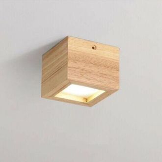 OEM L&aacute;mpara De Techo Cuadrada De Madera Maciza De Estilo Japon&eacute;s, L&aacute;mpara De Techo Led Moderna, Sala De Estar N&oacute;rdica, Candelabro Decorativo