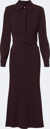 Roland Mouret Draped cr&ecirc;pe midi dress