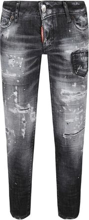 Dsquared2 Black Ripped Jeans with Special Delivery Patch