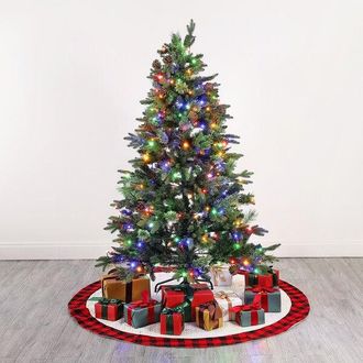 Safavieh 5.5 Ft, Green, Pre-Lit Artificial Christmas Tree With Pine Cones