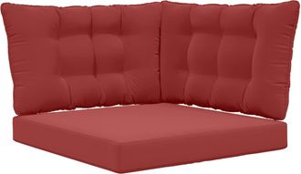 vidaXL Coj&iacute;n Para Sof&aacute; De Exterior Poli&eacute;ster Rojo Vino Tinto Vidaxl