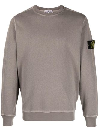Stone Island Compass-badge cotton sweatshirt - Grey