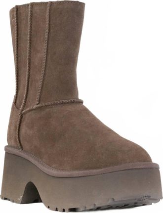 UGG Womens Classic Twin Seam New Heights Boots In Hickory