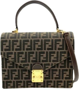 Fendi Pre-owned Vintage Schoudertas - Dames - Vintage Handtas - Bruin - ONE Size - Leer - Vintage