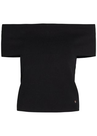 Anine Bing Francis Stretch-knit top - Black - S (UK8-10 / S)