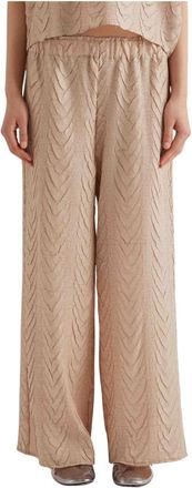 Meimeij Broeken, Dames, Beige, S, 435 Sheer Pantalone