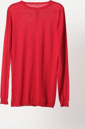Rick Owens Mens Biker Level Round Neck T-Shirt In Red