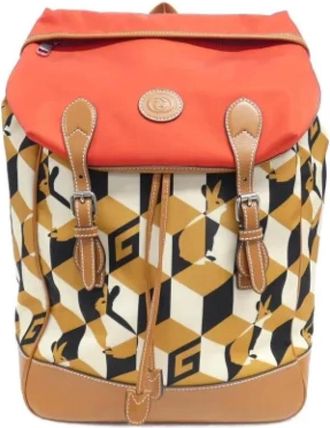 Gucci Pre-owned Backpacks, female, Beige, Size: ONE SIZE Pre-owned Leather gucci-bags