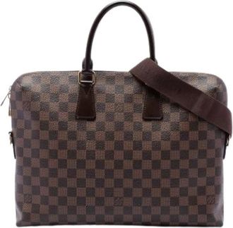 Louis Vuitton Pre-owned Porte Documents Jour - unisex - Vintage Handtas - Bruin - ONE Size - Vintage