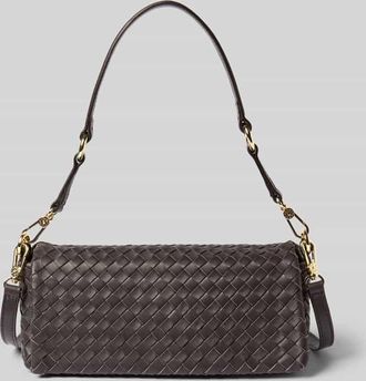 Abro Abro Handtasche mit abnehmbarem Tragehenkel Modell MILA in Dunkelbraun, Größe 1