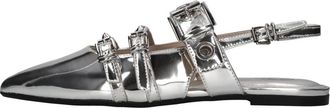Ash Blondie Mirror Leather - Dames - Ballerinas - Grijs - 37 EU - Leer - Schoenen