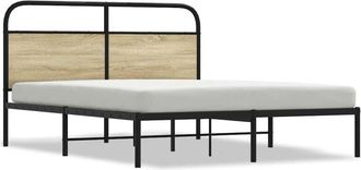 vidaXL Estructura de cama sin colchón 160x200 cm madera roble Sonoma Vidaxl