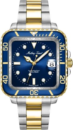 Mathey-Tissot Mens Vintage Blue Dial Watch