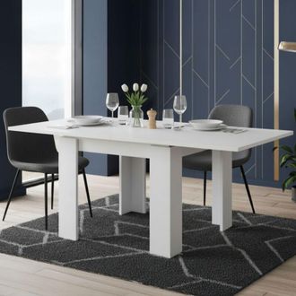 Dmora Mesa Extensible Popoli, Extensible, Mecanismo Extensi&oacute;n Tipo Libro, Longitud M&aacute;xima 180 Cm, 180x90x78h Cm Gris Cemento