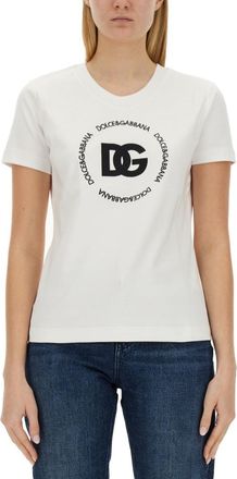 Dolce & Gabbana T-Shirt With Logo-Donna