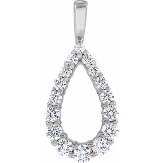 Diamond2Deal 14k Gold 1/3ct Lab-Grown Diamond Pendant