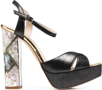 Freya Rose Cher Noir calf-suede sandals - women - Calf Leather/Calf Leather/Calf Leather - 36 - Black