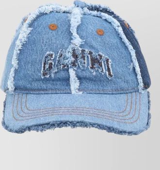 Ganni patchwork denim cap