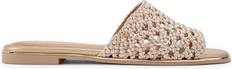 Kurt Geiger Womens Rhoda Mule Mules - Gold Fabric - Size UK 7