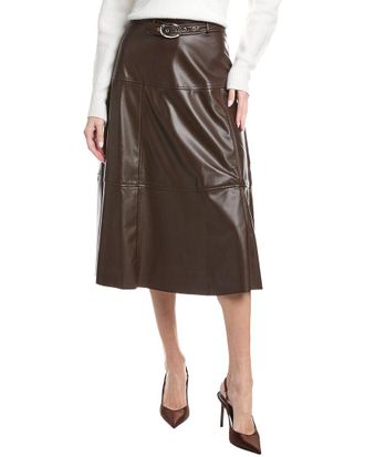 1.State 1.State Panelled Belted Midi Skirt
