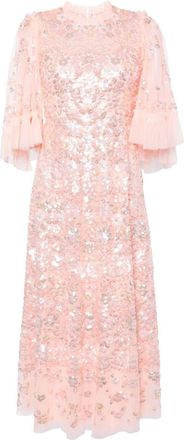 Needle & Thread Garden Delight sequin-embellished dress - women - Recycled Polyester/Recycled Polyester/Recycled Sequins - 10 - Pink