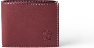 Brunello Cucinelli Calfskin wallet in Burgundy at Nordstrom