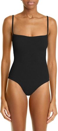 Hunza G Pamela One-Piece Swimsuit in Black/dtm at Nordstrom