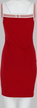 Versace Jacquard Motif Dress - Red