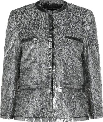 Givenchy Animal Print Single-Breasted Jacket