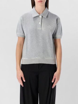 Prada cotton fleece polo shirt short sleeves
