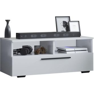 ebuy24 Vcm tv Furniture Lowboard Armadio tv con spazio di archiviazione sufficiente Dimensioni a. 39 x l. 95 x t. 40 cm Mobili Fernseh - Arila l (Bianco)