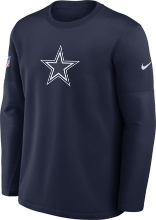 Nike Dallas Cowboys Sideline Coaches Nike Mens Therma-FIT NFL Long-Sleeve T-Shirt in Blue | 03BR02C47RD-MXW