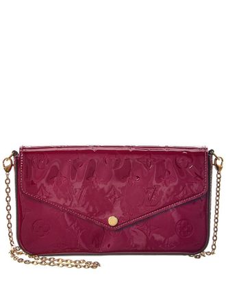 Louis Vuitton Red Monogram Vernis Leather Felicie Pochette (Authentic Pre-Loved)