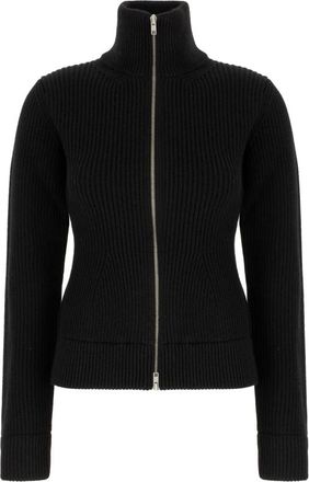 Maison Margiela Wool Zipped Cardigan - Dames - Vesten - Zwart - S - Wol - Truien & Vesten