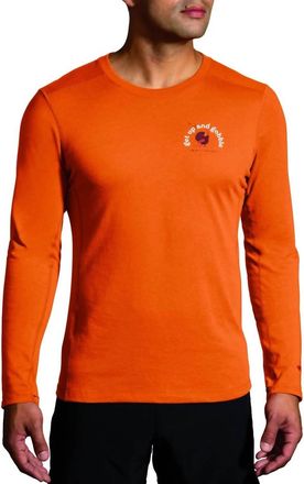 Brooks Distance Long Sleeve 2.0 Shirt In Paprika/trot Happy 23