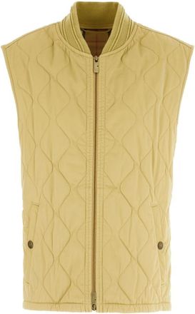Burberry Quilted Gilet - Heren - Bodywarmers - Groen - XL - Katoen - Jassen