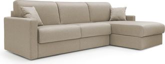 Divani.Store Divani.store - Chris Sof&aacute; Esquinero De 5 Plazas En Tejido Impermeable 248 Cm Izquierdo (mat. 120x197) Beige