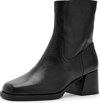 Steve Madden Latches Womens Wedge Shoes Black Leather : 8.5 M