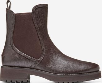 Cole Haan Womens Lyndon Waterproof Chelsea Booties - Brown Size 6.5