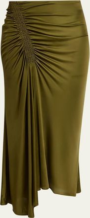 Proenza Schouler Naia Ruched Midi Skirt