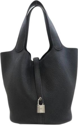 Herm&egrave;s Pre-owned Vintage Bucket Bag - Dames - Vintage Tas - Zwart - ONE Size - Leer - Vintage