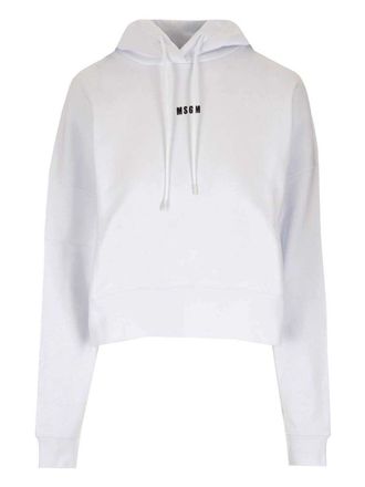 Msgm M. S.G. M. Logo hoodie in white