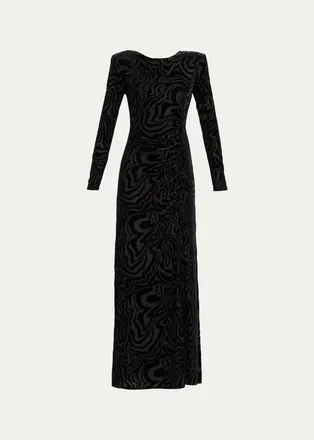 Ramy Brook April Devor&eacute; Velvet Maxi Dress