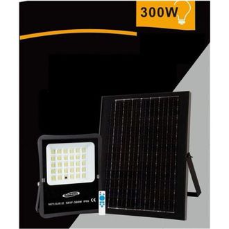 Trade Shop Trade Shop - Foco Led Solar 300w Mando A Distancia Ip65 Luz Blanca Fria 6500k S01f-300w