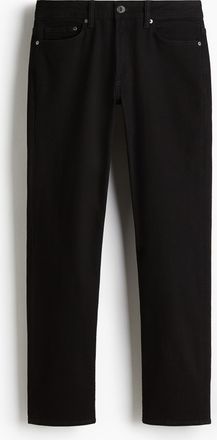 H&M Straight Regular Jeans - Schwarz