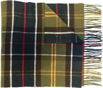 Barbour Fringed Tartan-check Scarf